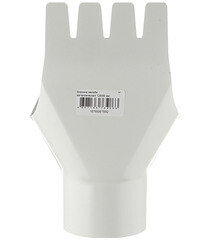 Воронка желоба Grand Line металлическая d125-90 мм белая RAL 9003 - фото 2