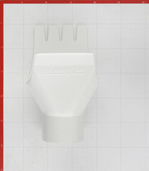 Воронка желоба Grand Line металлическая d125-90 мм белая RAL 9003 - фото 3