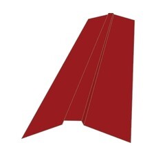 Планка конька плоского 2000х140х140 мм RAL3011 красная
