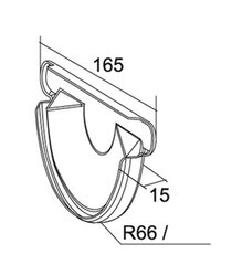 Заглушка желоба Grand Line металлическая d125 мм коричневый RAL 8017 - фото 5