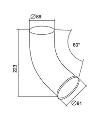 Колено стока Grand Line металлическое d90 мм белое RAL 9003 - фото 4