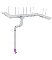 Колено стока Grand Line металлическое d90 мм белое RAL 9003 - фото 5