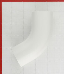 Колено трубы Grand Line металлическое d90 мм 60° белое RAL 9003 - фото 2