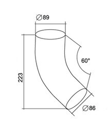 Колено трубы Grand Line металлическое d90 мм 60° коричневое RAL 8017 - фото 5
