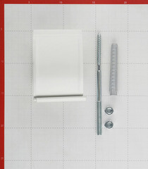 Кронштейн хомут труб Grand Line металлический на кирпичную стену d90 мм белый RAL 9003 с крепежом - фото 3