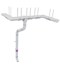 Кронштейн хомут труб Grand Line металлический на кирпичную стену d90 мм коричневый RAL 8017 с крепежом - фото 2