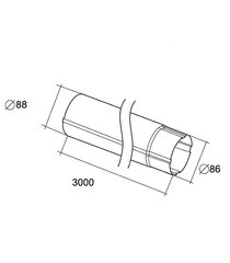 Труба водосточная Grand Line металлическая d90 мм 3 м белая RAL 9003 - фото 4