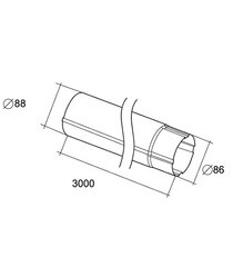 Труба водосточная Grand Line металлическая d90 мм 3 м коричневая RAL 8017 - фото 2