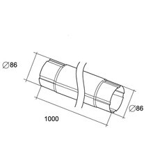 Труба водосточная Grand Line металлическая d90 мм 1 м коричневая RAL 8017 - фото 2