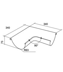 Угол желоба Grand Line металлический внешний d125 мм 90° коричневый RAL 8017 - фото 4