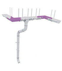 Угол желоба Grand Line металлический внутренний d125 мм 90° белый RAL 9003 - фото 5