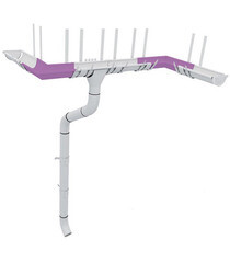 Угол желоба Grand Line металлический внутренний d125 мм 90° коричневый RAL 8017 - фото 5