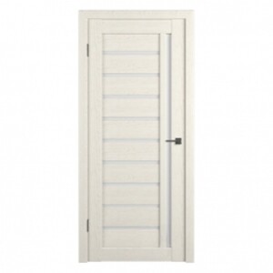 Дверное полотно Экошпон Gllight 11 ПО80 дуб латте стекло белое сатинат