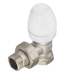 Клапан термостатический угловой Tiemme 1/2 НР(ш) х 1/2 ВР(г) для радиатора (3300005) - фото 1