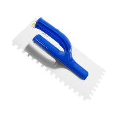 Гладилка зубчатая нержавеющая сталь пластиковая рукоятка 130х270 мм зуб 8х8 мм
