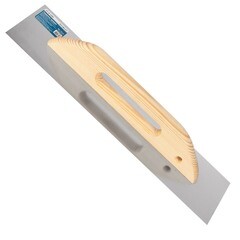 Гладилка прямая нержавеющая сталь рукоятка из сосны 480х130 мм