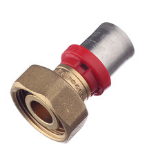 Соединитель прямой Tiemme с накидной гайкой под евроконус 16(пресс) х 3/4 ВР(г) - фото 4