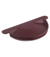 Изображение товара Заглушка желоба Grand Line металлическая d125 мм красное вино RAL 3005