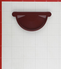 Заглушка желоба Grand Line металлическая d125 мм красное вино RAL 3005 - фото 3