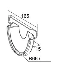 Заглушка желоба Grand Line металлическая d125 мм красное вино RAL 3005 - фото 5