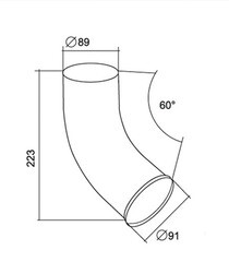Колено стока Grand Line металлическое d90 мм красное вино RAL 3005 - фото 2