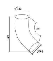 Колено трубы Grand Line металлическое d90 мм 60° красное вино RAL 3005 - фото 4