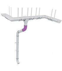 Колено трубы Grand Line металлическое d90 мм 60° красное вино RAL 3005 - фото 5