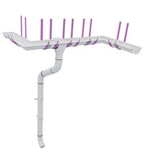 Кронштейн желоба Grand Line металлический d125 мм 210 мм красное вино RAL 3005 - фото 3