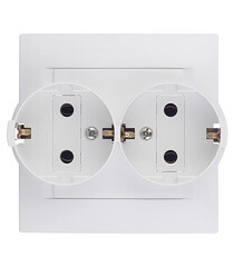 Изображение товара Розетка Simon 15 встраиваемая белая (1590459-030)