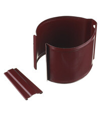 Кронштейн хомут труб Grand Line металлический на кирпичную стену d90 мм красное вино RAL 3005 с крепежом