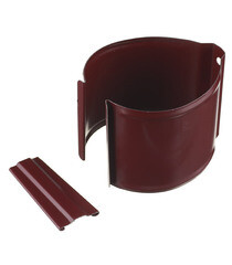 Изображение товара Кронштейн хомут труб Grand Line металлический на кирпичную стену d90 мм красное вино RAL 3005 с крепежом