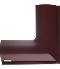 Угол желоба Grand Line металлический внешний d125 мм 90° красное вино RAL 3005 - фото 3