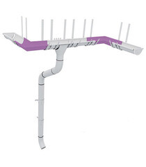 Угол желоба Grand Line металлический внешний d125 мм 90° красное вино RAL 3005 - фото 5