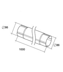 Труба водосточная Grand Line металлическая d90 мм 1 м красное вино RAL 3005 - фото 2