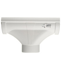 Воронка желоба Docke Lux пластиковая d140-100 мм пломбир RAL 9003 - фото 2