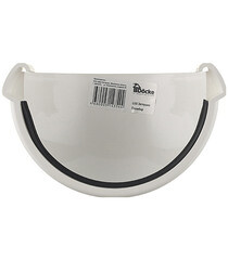 Заглушка желоба Docke Lux пластиковая d140 мм пломбир RAL 9003 - фото 4