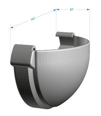 Заглушка желоба Docke Lux пластиковая d140 мм пломбир RAL 9003 - фото 6