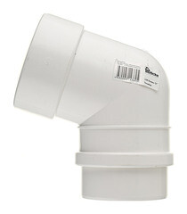 Колено трубы Docke Lux пластиковое d100 мм 72° пломбир RAL 9003 - фото 3