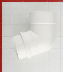 Колено трубы Docke Lux пластиковое d100 мм 72° пломбир RAL 9003 - фото 4