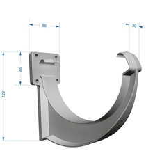 Кронштейн желоба Docke Lux пластиковый d140 мм пломбир RAL 9003 - фото 3