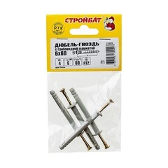 Дюбель-гвоздь 6х60мм гриб 4шт 041561