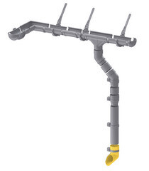 Колено стока Docke Lux пластиковый d100 мм пломбир RAL 9003 - фото 2