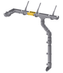 Соединение желоба Docke Lux пластиковое d140 мм пломбир RAL 9003 - фото 2