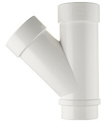 Тройник трубы Docke Lux пластиковый d100 мм 45° пломбир RAL 9003 - фото 3
