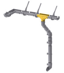 Воронка желоба Docke Lux пластиковая d140-100 мм шоколад RAL 8019 - фото 5