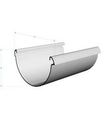 Желоб водосточный Docke Lux пластиковый d140 мм 3 м шоколад RAL 8019 - фото 2
