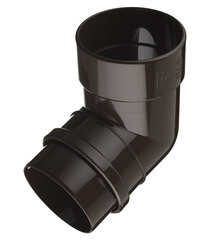 Колено трубы Docke Lux пластиковое d100 мм 72° шоколад RAL 8019 - фото 1