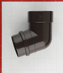 Колено трубы Docke Lux пластиковое d100 мм 72° шоколад RAL 8019 - фото 6