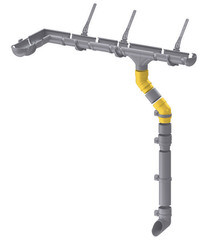 Колено трубы Docke Lux пластиковое d100 мм 72° шоколад RAL 8019 - фото 4