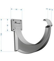 Кронштейн желоба Docke Lux пластиковый d140 мм шоколад RAL 8019 - фото 4
